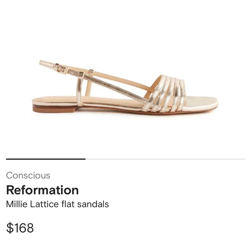 Reformation Millie Lattice flat sandal